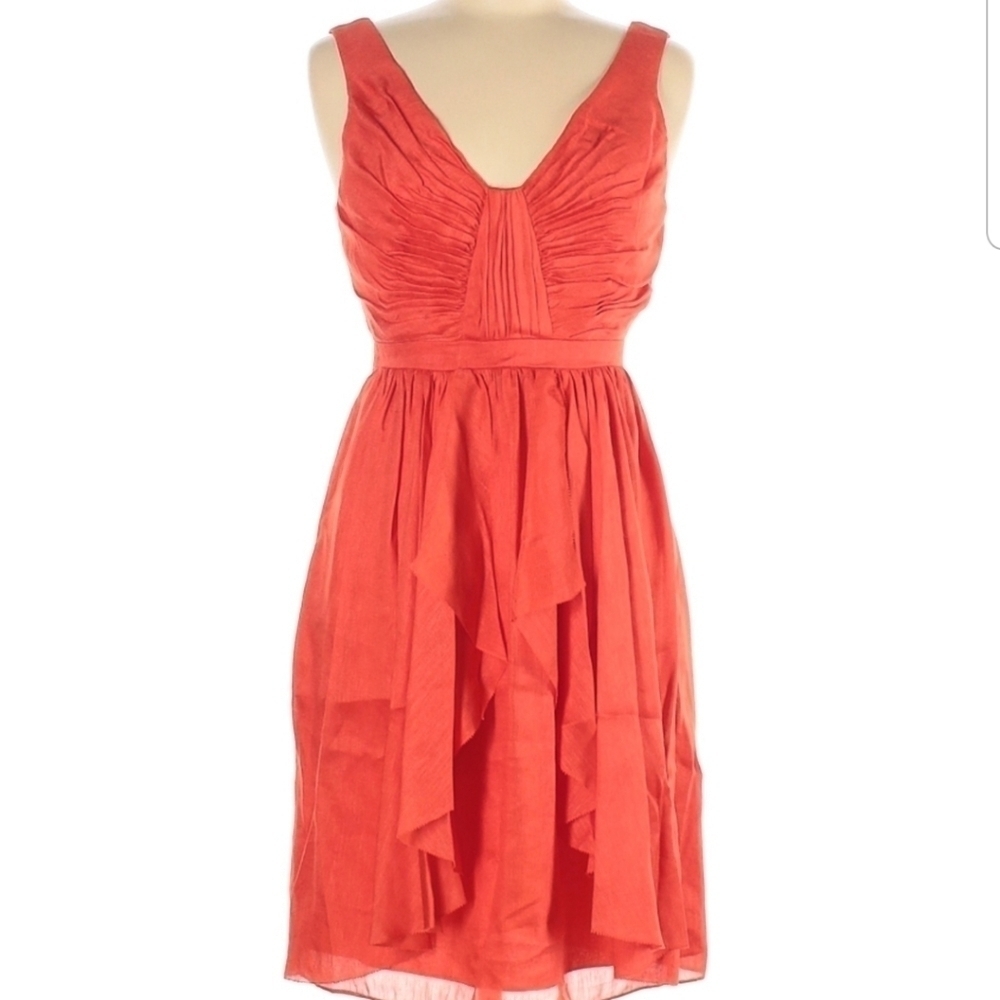 Quillaree Red Sweatheart‎ V Neck Dress Size 4